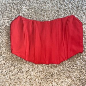 Red corset top White fox brand